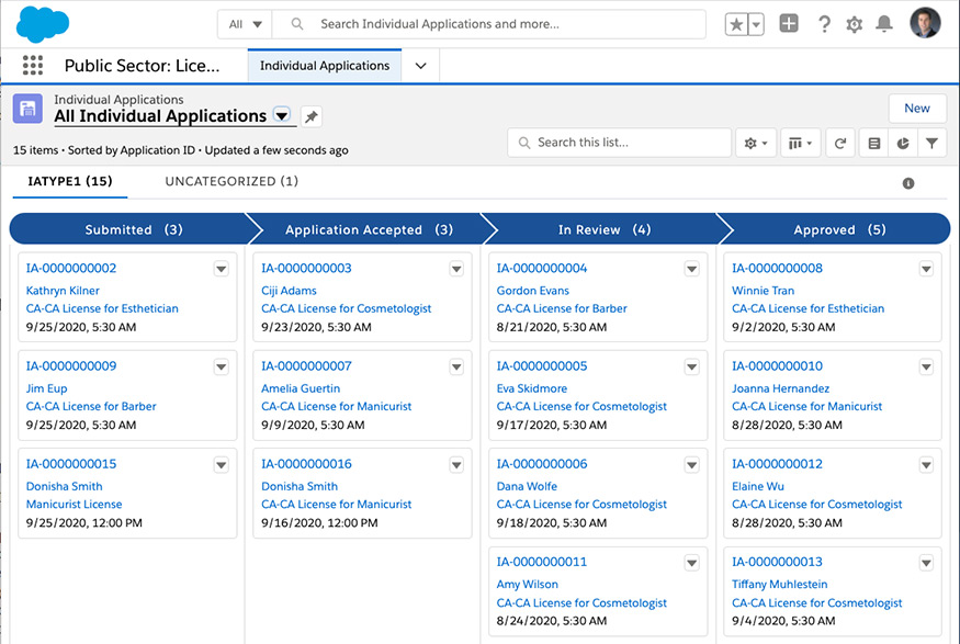 Salesforce Public Sector Kanban