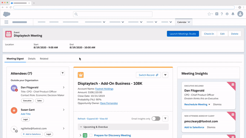 Salesforce Meeting Studio